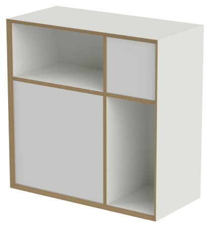 Vertiko Ply Shelf, Version 1, Pure white, Without base