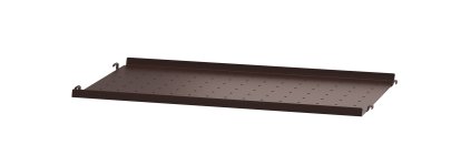 String System Metal Shelf, 58 x 30 cm, Edge shallow, Dark brown