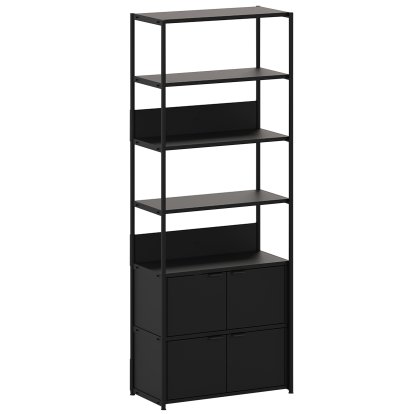 Unit Shelf Steel, 215 m , 2 x double doors, Graphite black