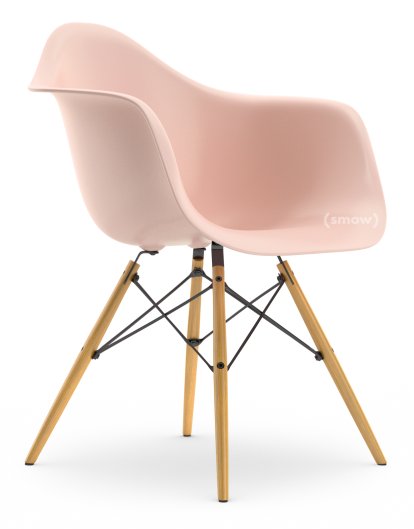 Eames Plastic Armchair RE DAW, Pale rose, Without upholstery, Without upholstery, Standard version - 43 cm, Ash honey tone