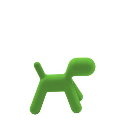 Puppy Stool, Medium (H 45 x W 34 x D 56,5 cm), Polyethylene (intended for use outdoors), Green matt (1360 C)
