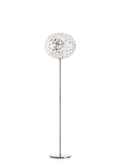Planet Floor Lamp, 130 cm, Crystal clear/silver