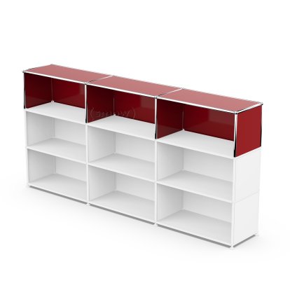 USM Haller Extension Kit Vertical 3, USM ruby red, 35 cm