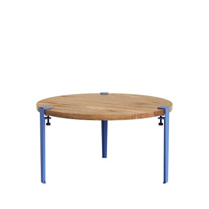 Tiptoe Side Table Brooklyn, Reclaimed oak, Azure Blue