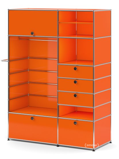 USM Haller Wardrobe Model 2, Pure orange RAL 2004