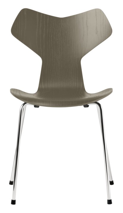 Grand Prix 3130 Chair, Coloured ash, Olive green, Chrome