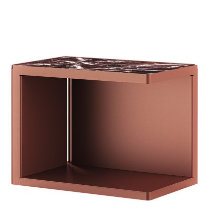 Ambito Coffee Table, Copper, Levanto red marble