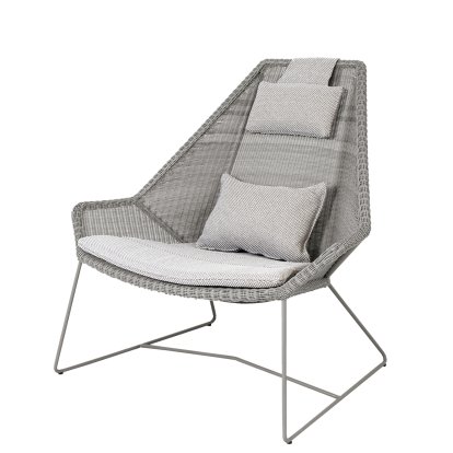 Breeze Highback Lounge Chair, Taupe, Focus - Light grey