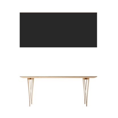 Spanoto Table, FU (plywood, birch) linoleum black, 190 cm