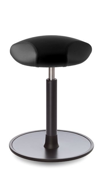 Ongo Free Triangel Stool, Regular, Black leather