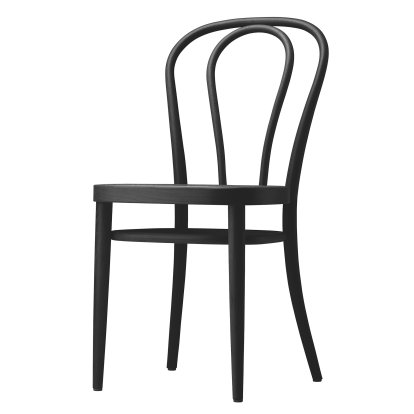 218 / 218 M Chair, Black stained beech, Moulded plywood seat
