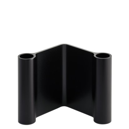Pair Candleholder, Black, H 11 cm
