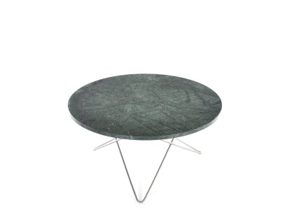 O Table, Green Indio, Stainless steel