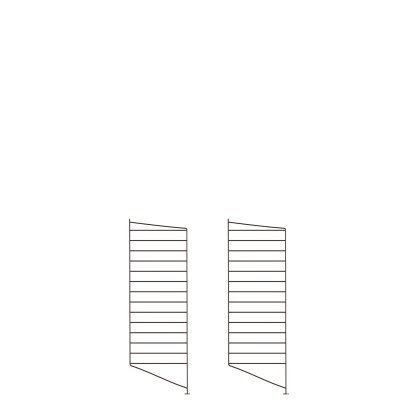 String System Floor Panel, Set of 2, 85 x 30 cm, Dark brown