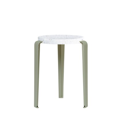 Lou Stool, Recycled Plastic, Venezia, Eucalyptus grey