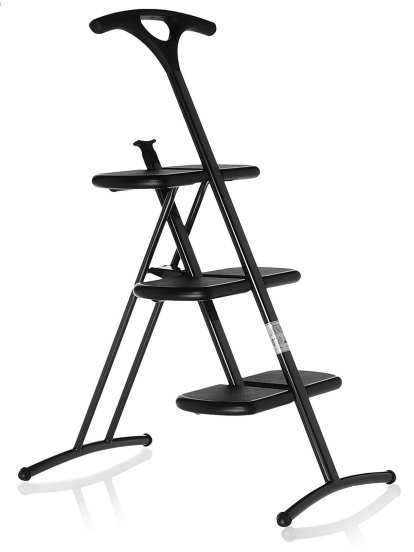 Tiramisù Folding Ladder, Dark grey metallic