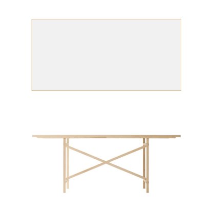 Egon Table, 190 cm, White melamine resin