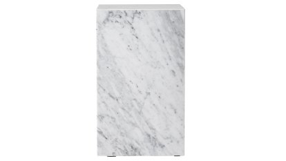 Plinth Side Table, H 51 x W 30 x D 30 cm, White