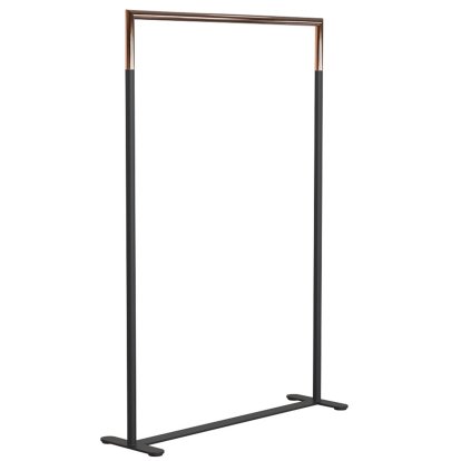 Bukto Coat Rack, Black matte / polished copper, 100 cm