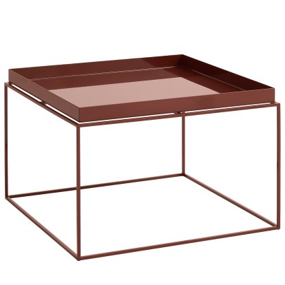 Tray Tables, H 35/39 x W 60 x D 60 cm, Chocolate - High gloss