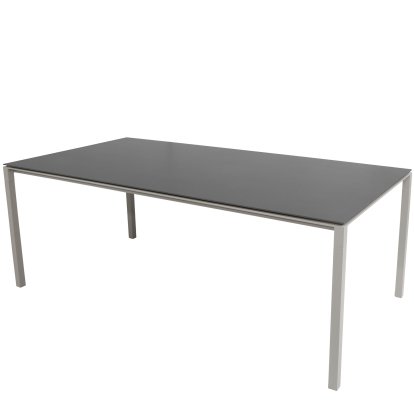 Pure Table, 200 cm x 100 cm, Nero black, Taupe