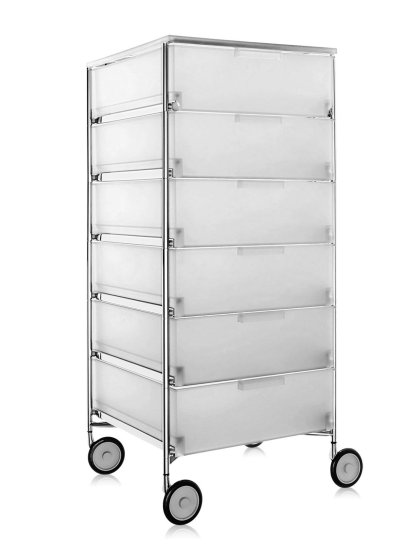 Mobil Container, 6 Drawers - No Compartments, Opal, Ice
