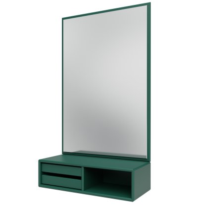 Glance Mirror with Shelf, Pine