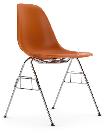 Eames Plastic Side Chair DSS / DSS-N, Rusty orange, Without upholstery, Without upholstery, Without linking element (DSS-N)