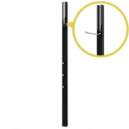 Line Wardrobe, High gloss black, Chrome polished