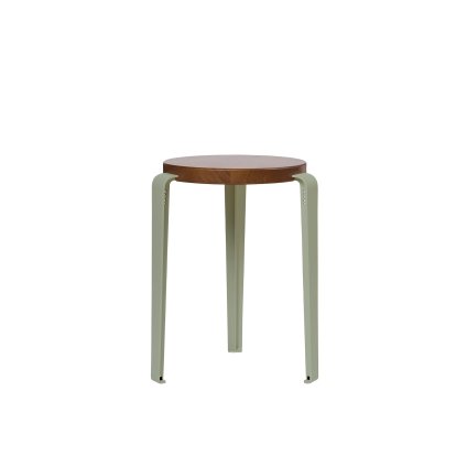 Lou Stool, Solid Wood, Tinted oak, Eucalyptus grey