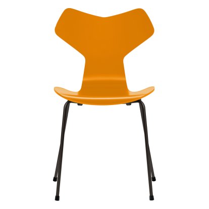 Grand Prix 3130 Chair, Lacquer, Burnt yellow, Black