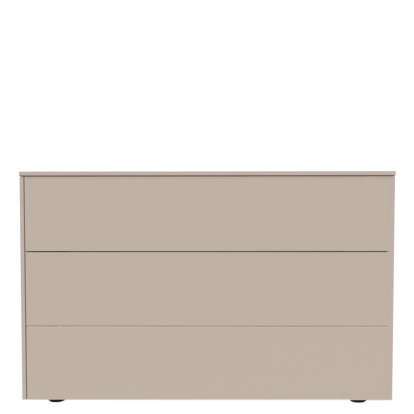 Aventa Sideboard with Drawer, 120 cm, 3 Height grids, Melamine cashmere grey, Plastic glide