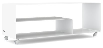 Sideboard R 111, Self-coloured, Signal white (RAL 9003), Transparent castors