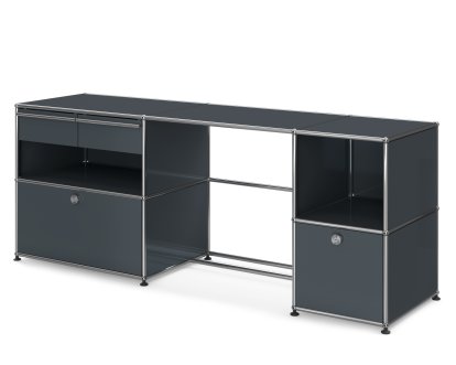 USM Haller Desktop Type 3, Anthracite RAL 7016, Adjustable feet