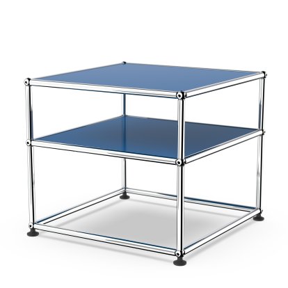 USM Haller side table Type 2, Metal, Gentian blue RAL 5010