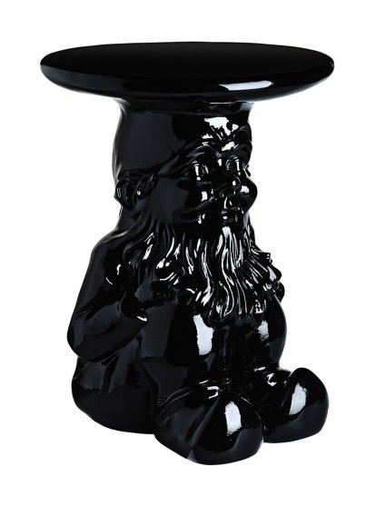 Gnomes Stool / Side Table, Napoleon, Black