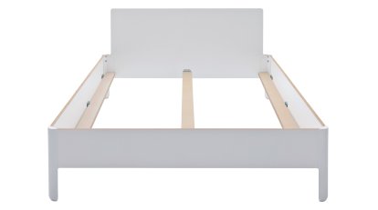 Nait Double Bed, 140 x 200, With headboard, CPL white