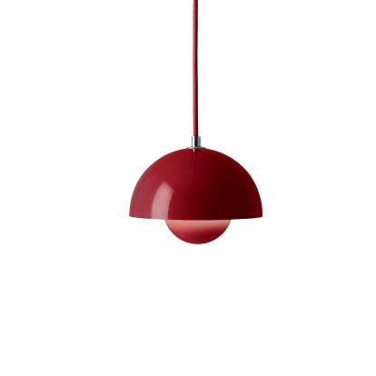 Flowerpot VP10 Pendant Lamp, Vermilion red