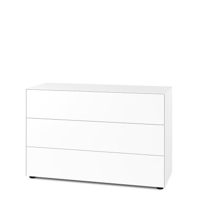 Nex Pur Box 2.0 with Drawers, 48 cm, H 75 cm (3 drawers) x B 120 cm, White