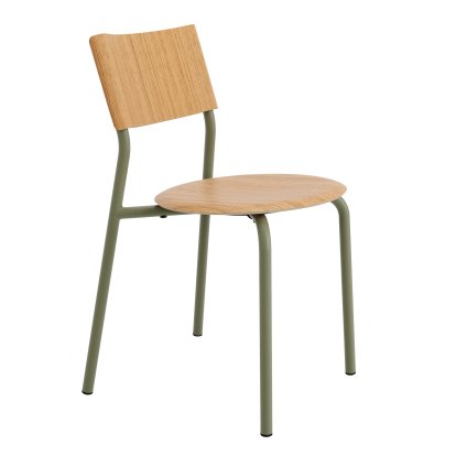 SSD Chair, Metal/Wood, Oak, Khaki green