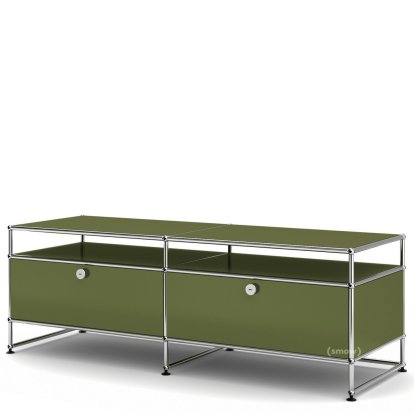 USM Haller TV-Board L, Olive green RAL 6003