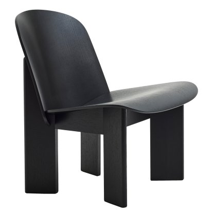 Chisel Lounge Chair, Black lacquered oak