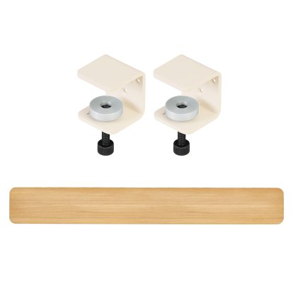 Tiptoe Wall Shelf, Solid Oak, Wall shelf 150 cm, Cream white