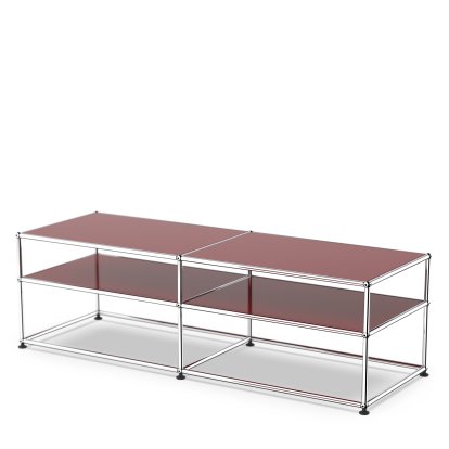 USM Haller side table Type 1, Metal, USM ruby red