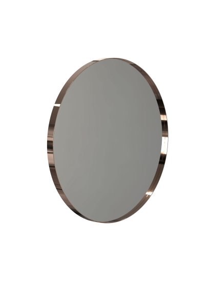 Unu Mirror round, ø 60 cm, Polished copper