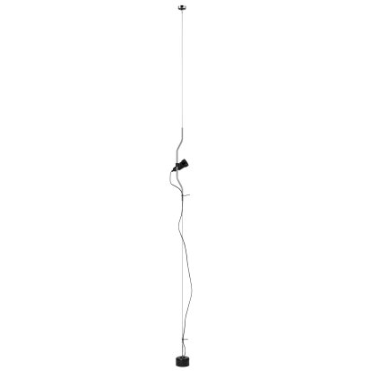 Parentesi Dimmer Floor and Ceiling Lamp, Nickel, without illuminant