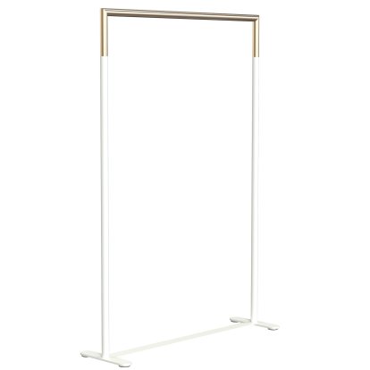 Bukto Coat Rack, White matt / brushed Gold , 100 cm