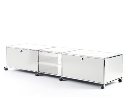 USM Haller TV-Lowboard XL on Castors, Pure white RAL 9010