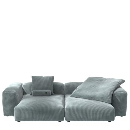 Vetsak Sofa Set 2, XL, Cord velours - Mint, With cushions