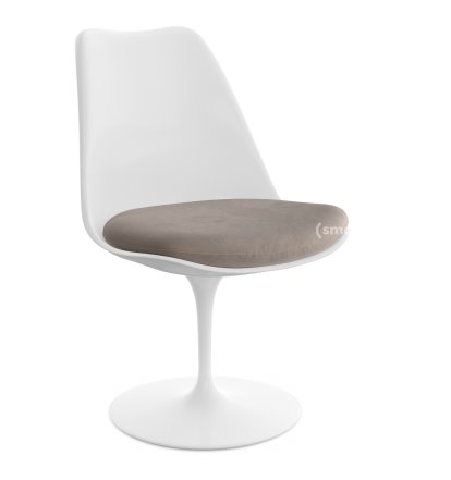 Saarinen Tulip Chair, Static, Seat cushion, White, Beige (Eva 177)